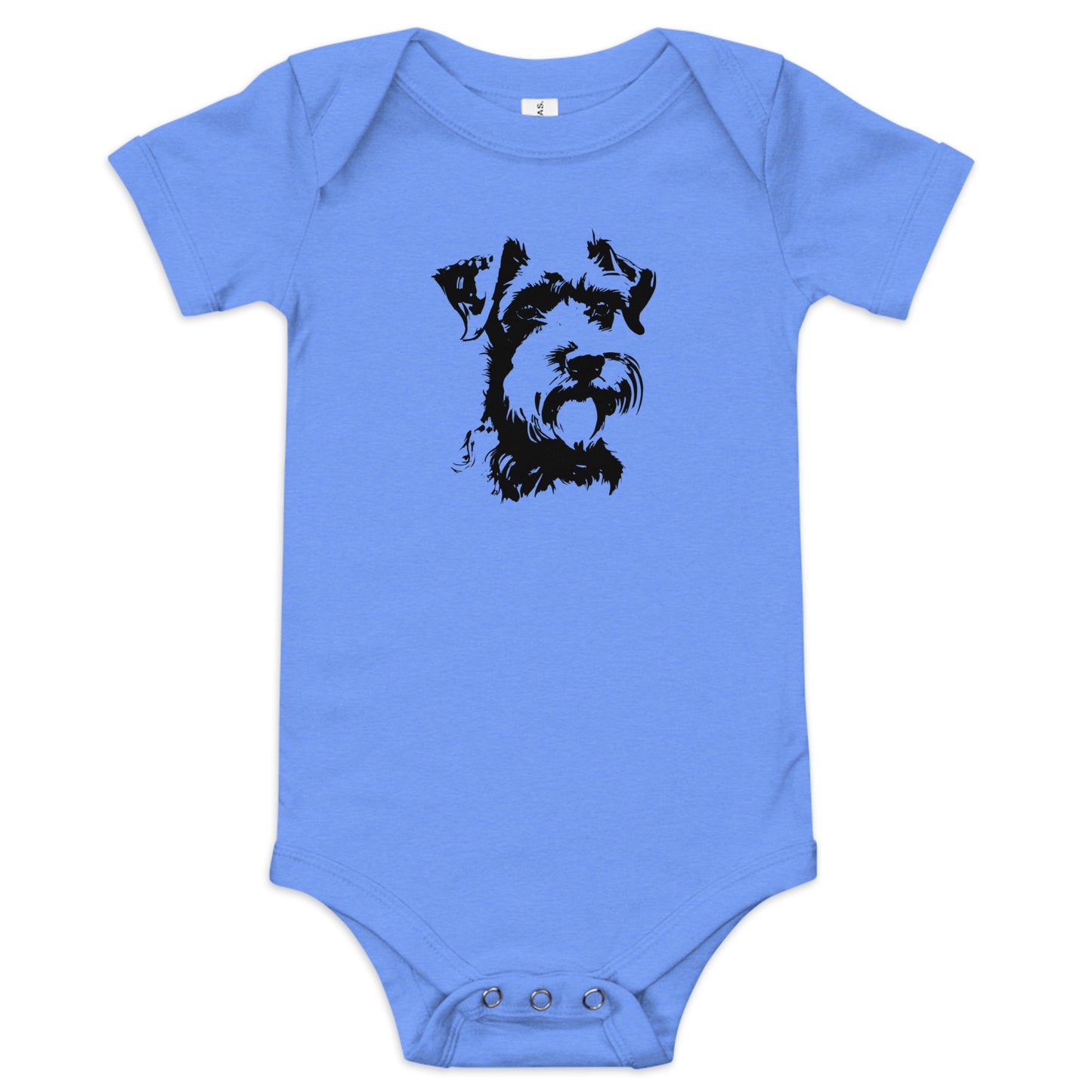 Baby Bodysuit - "Schnauzer silhouette #1"