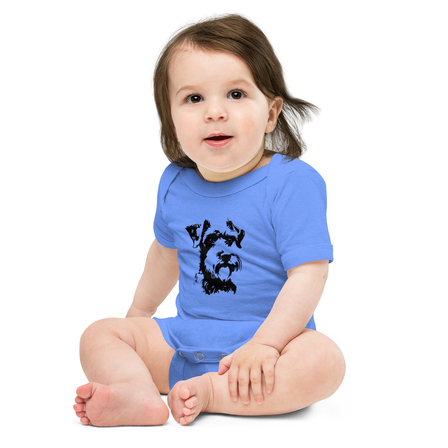 Baby Bodysuit - "Schnauzer silhouette #1"