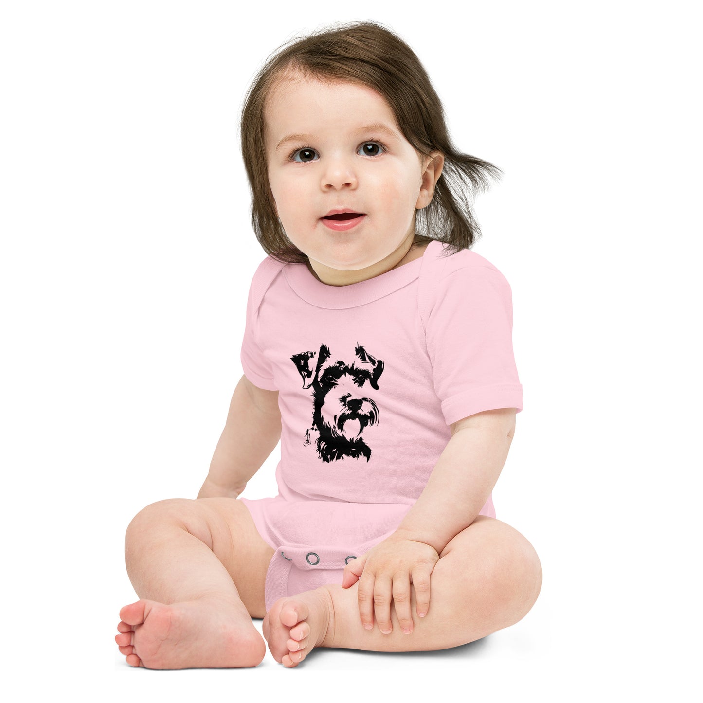 Baby Bodysuit - "Schnauzer silhouette #1"