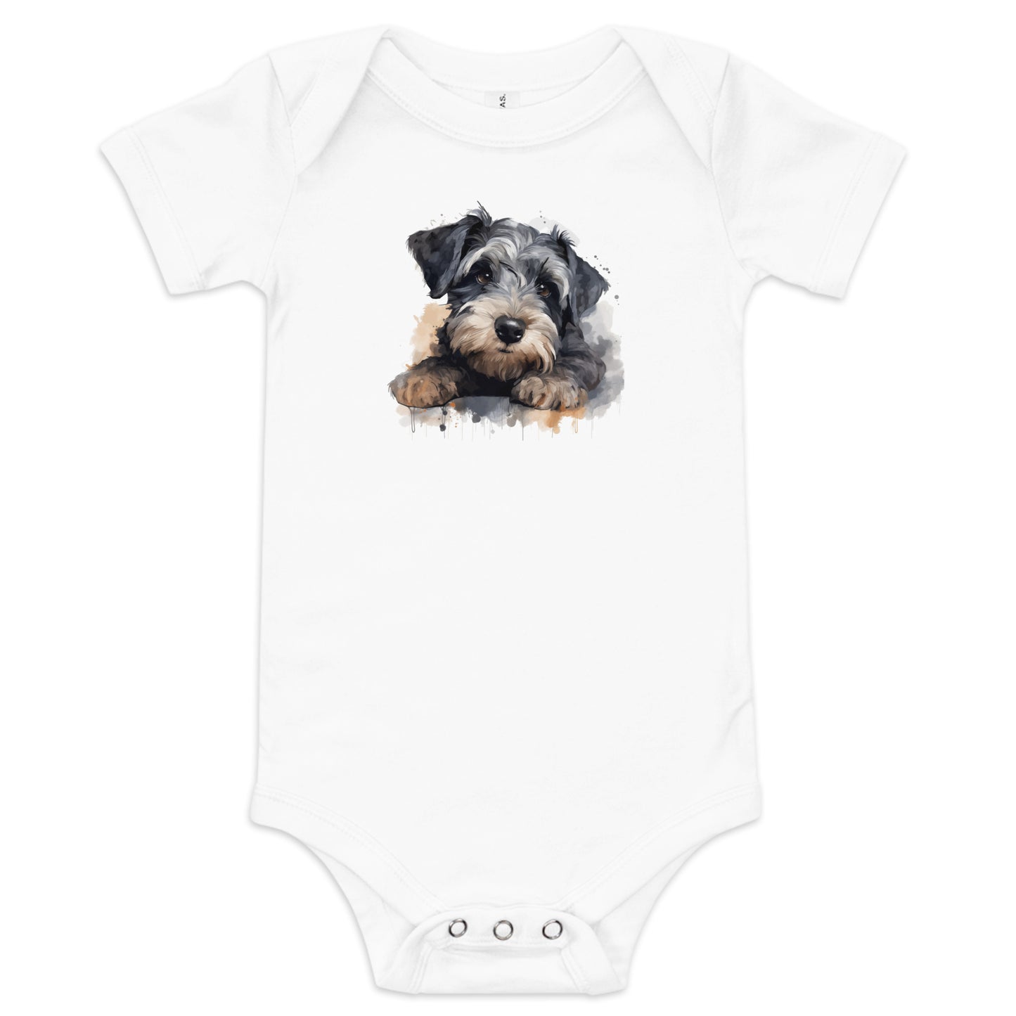 Baby Bodysuit - "Schnauzer watercolour #1"