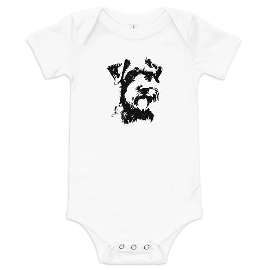 Baby Bodysuit - "Schnauzer silhouette #1"