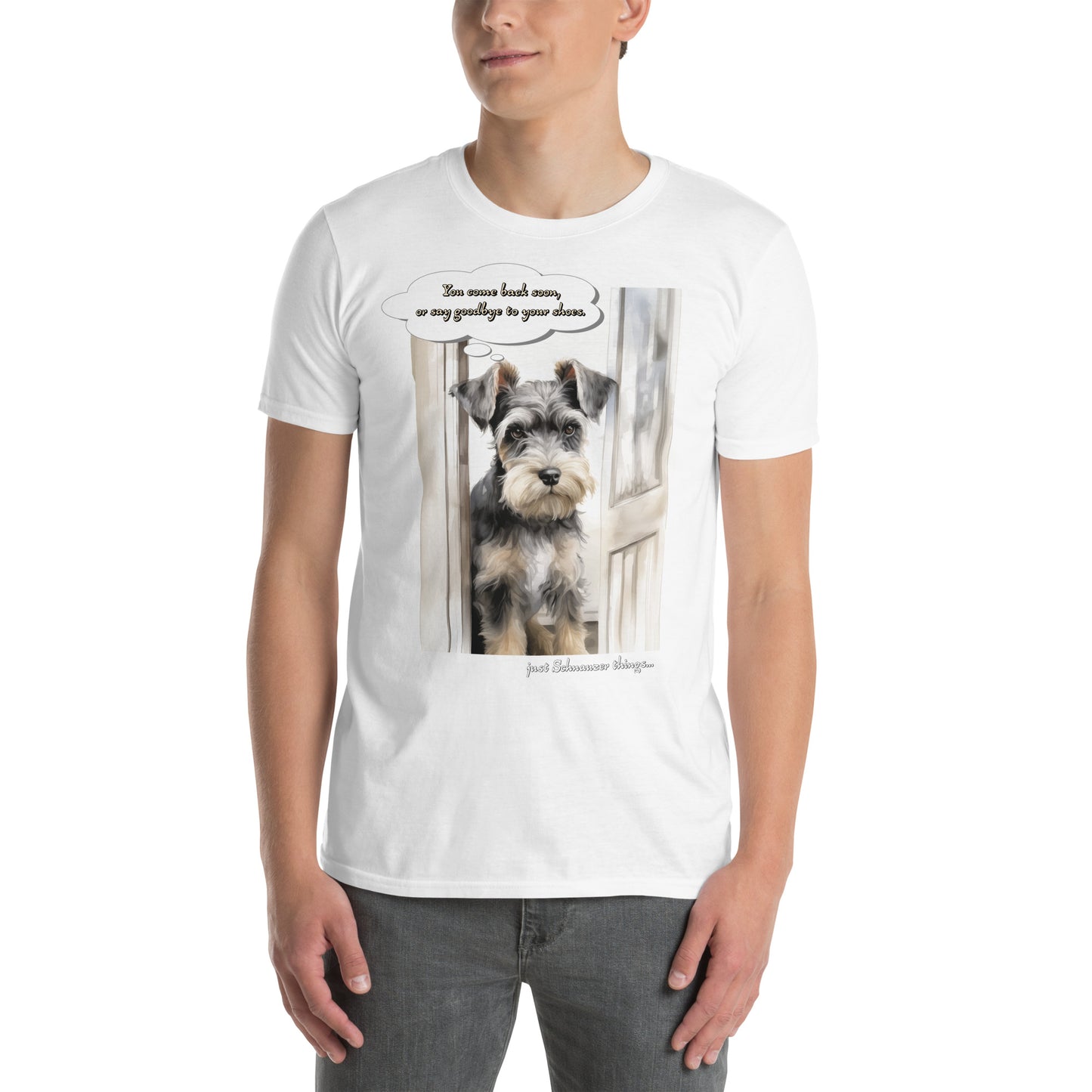 Short-Sleeve Unisex T-Shirt "Schnauzer Goodbye"