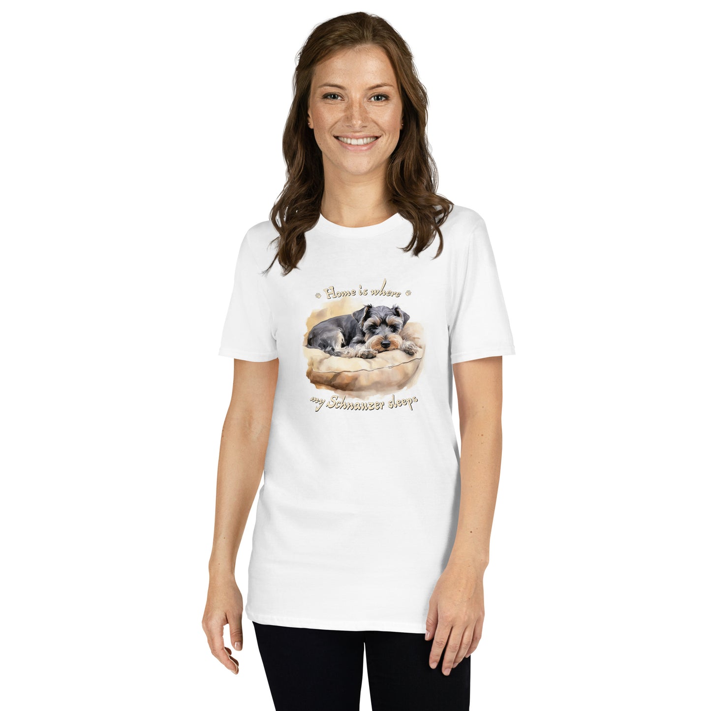 Short-Sleeve Unisex T-Shirt "Schnauzer home"