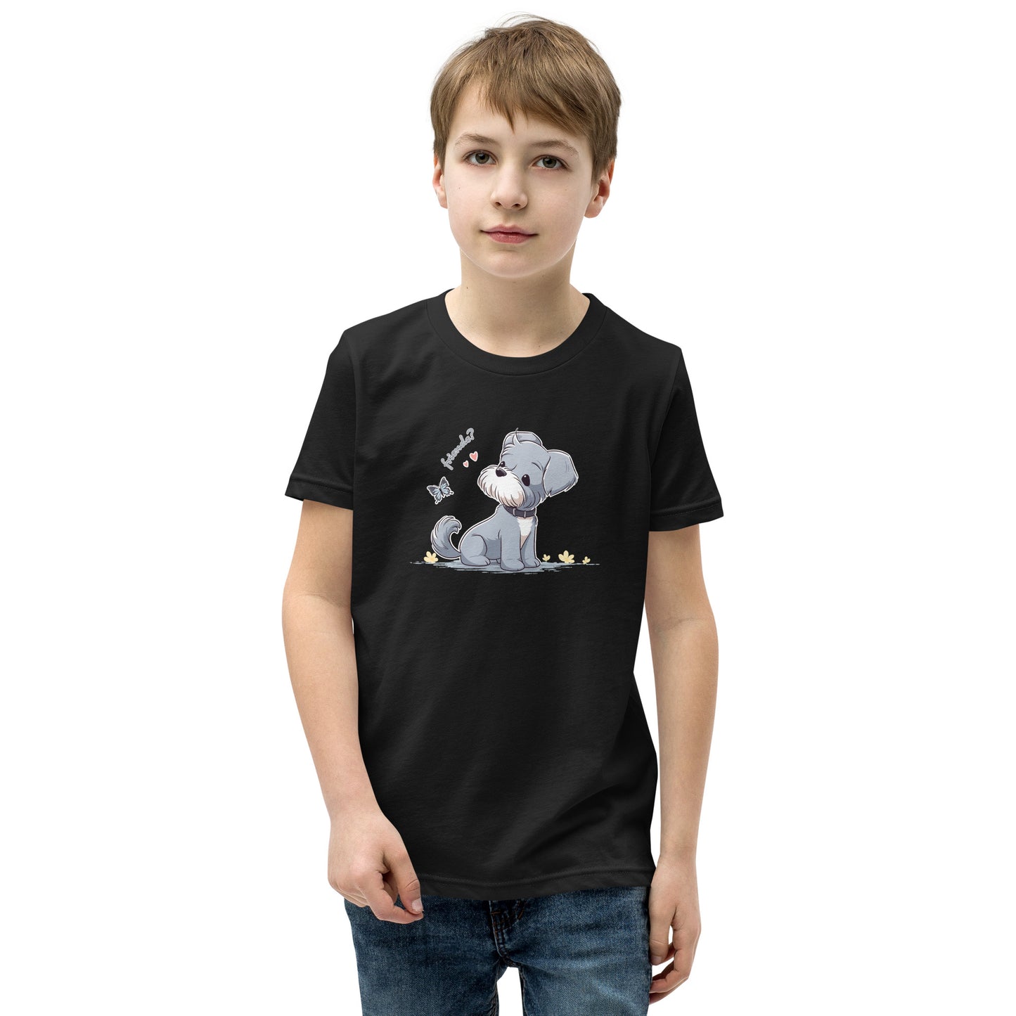 Unisex Youth T-Shirt - "Schnauzer Chibi #3"