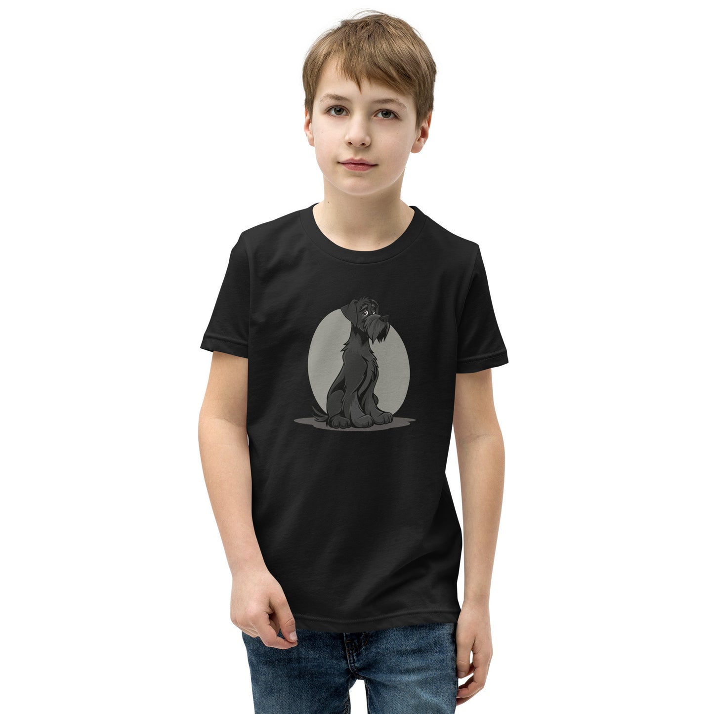 Unisex Youth T-Shirt - "Schnauzer Chibi #2"