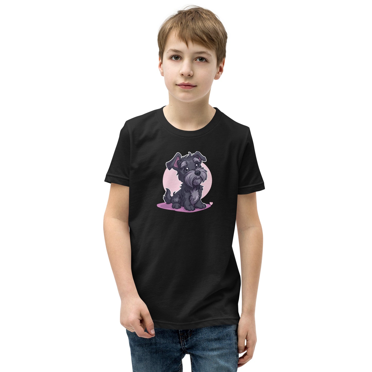 Unisex Youth T-Shirt - "Schnauzer Chibi #1"