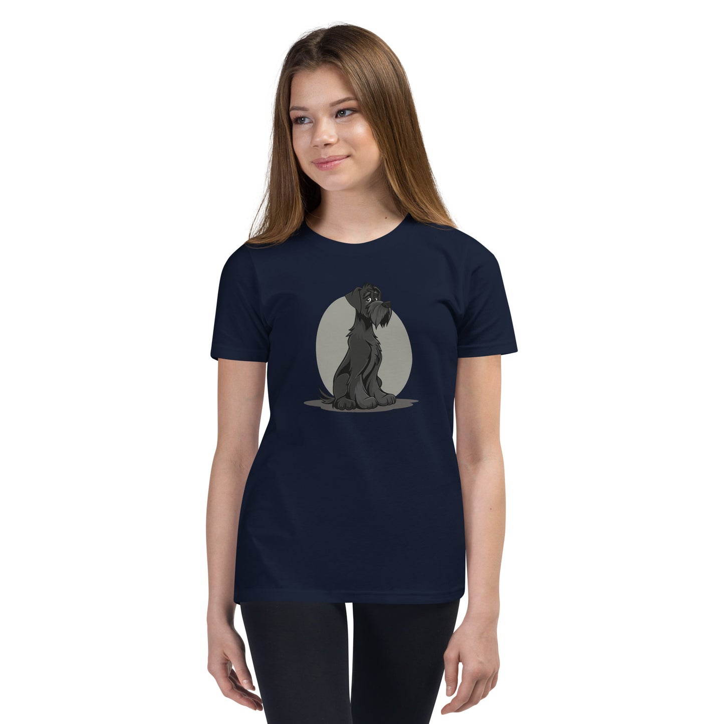 Unisex Youth T-Shirt - "Schnauzer Chibi #2"