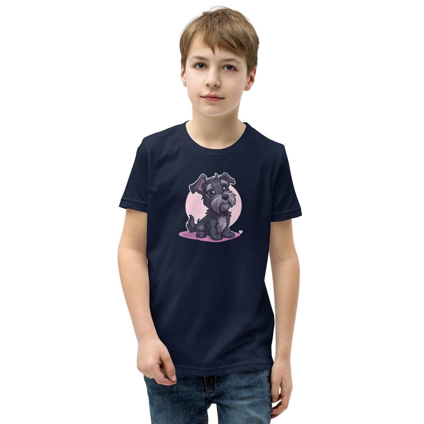 Unisex Youth T-Shirt - "Schnauzer Chibi #1"