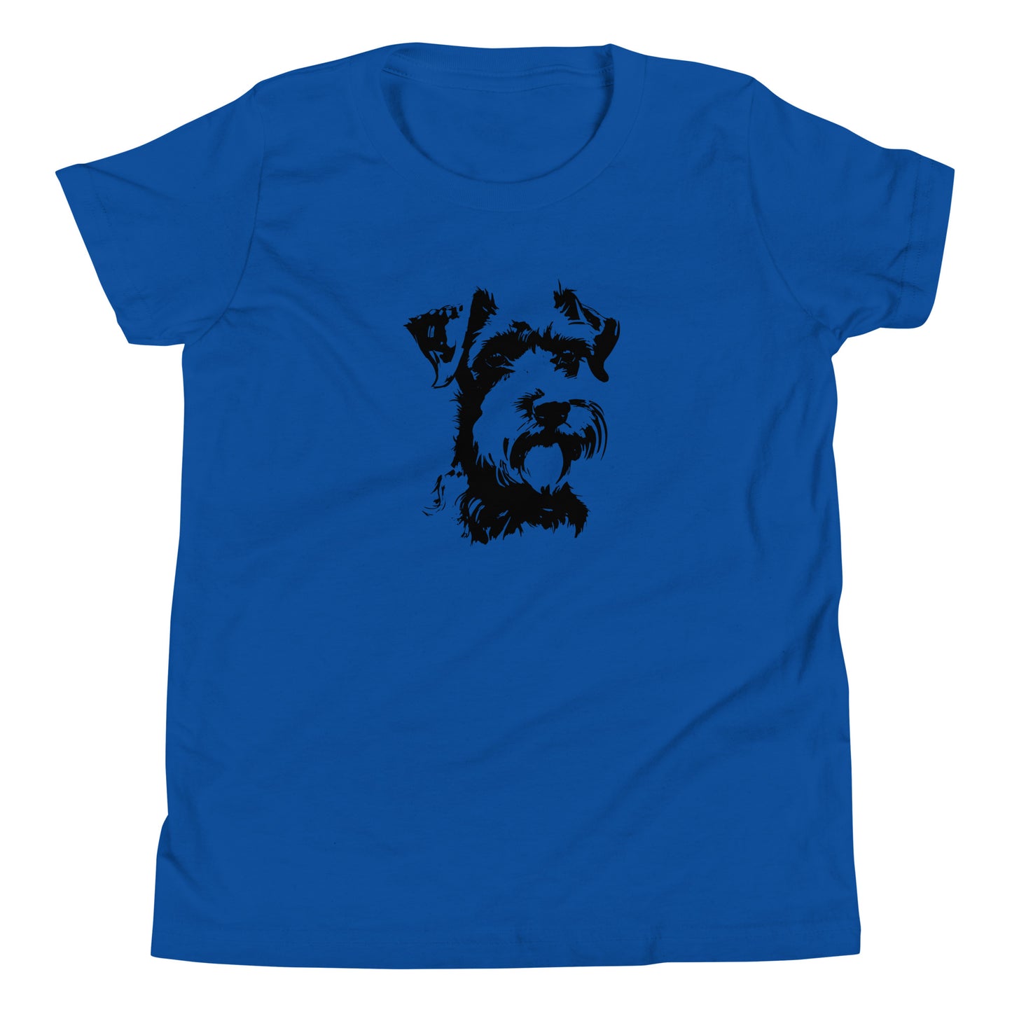 Unisex Youth Short Sleeve T-Shirt - "Schnauzer silhouette #1"