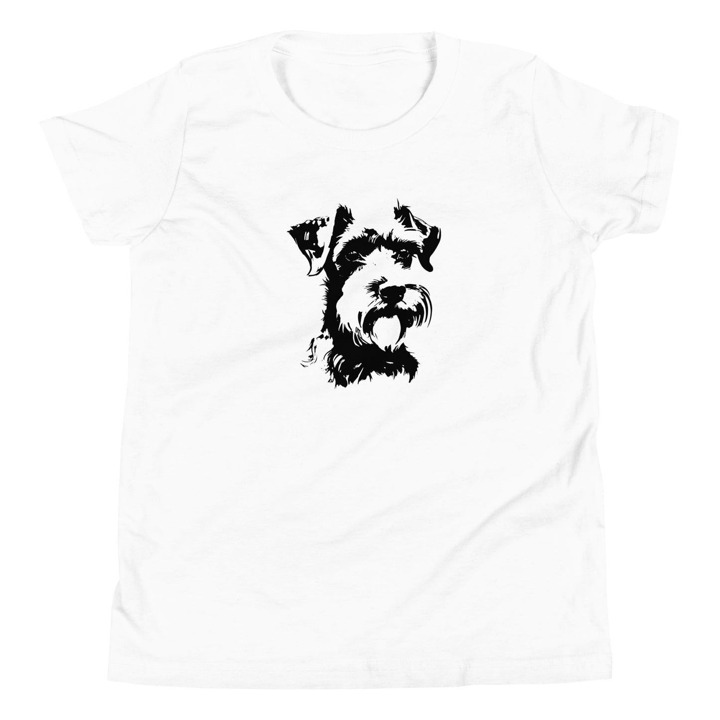 Unisex Youth Short Sleeve T-Shirt - "Schnauzer silhouette #1"