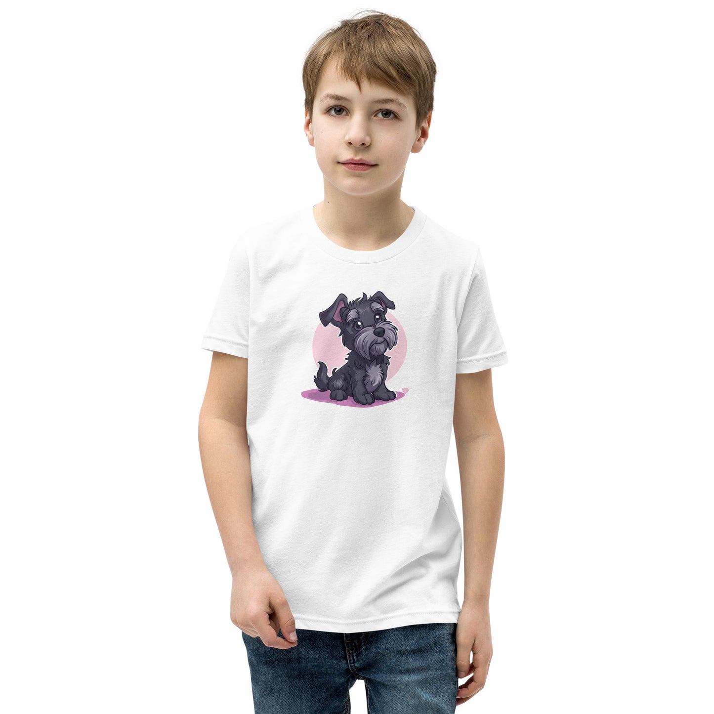 Unisex Youth T-Shirt - "Schnauzer Chibi #1"