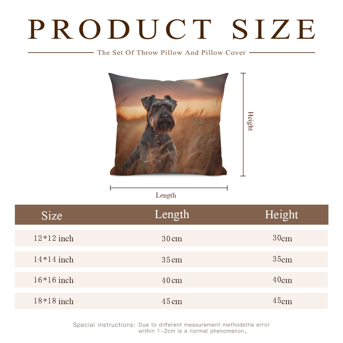 Schnauzer Pillow - "Standard #2"