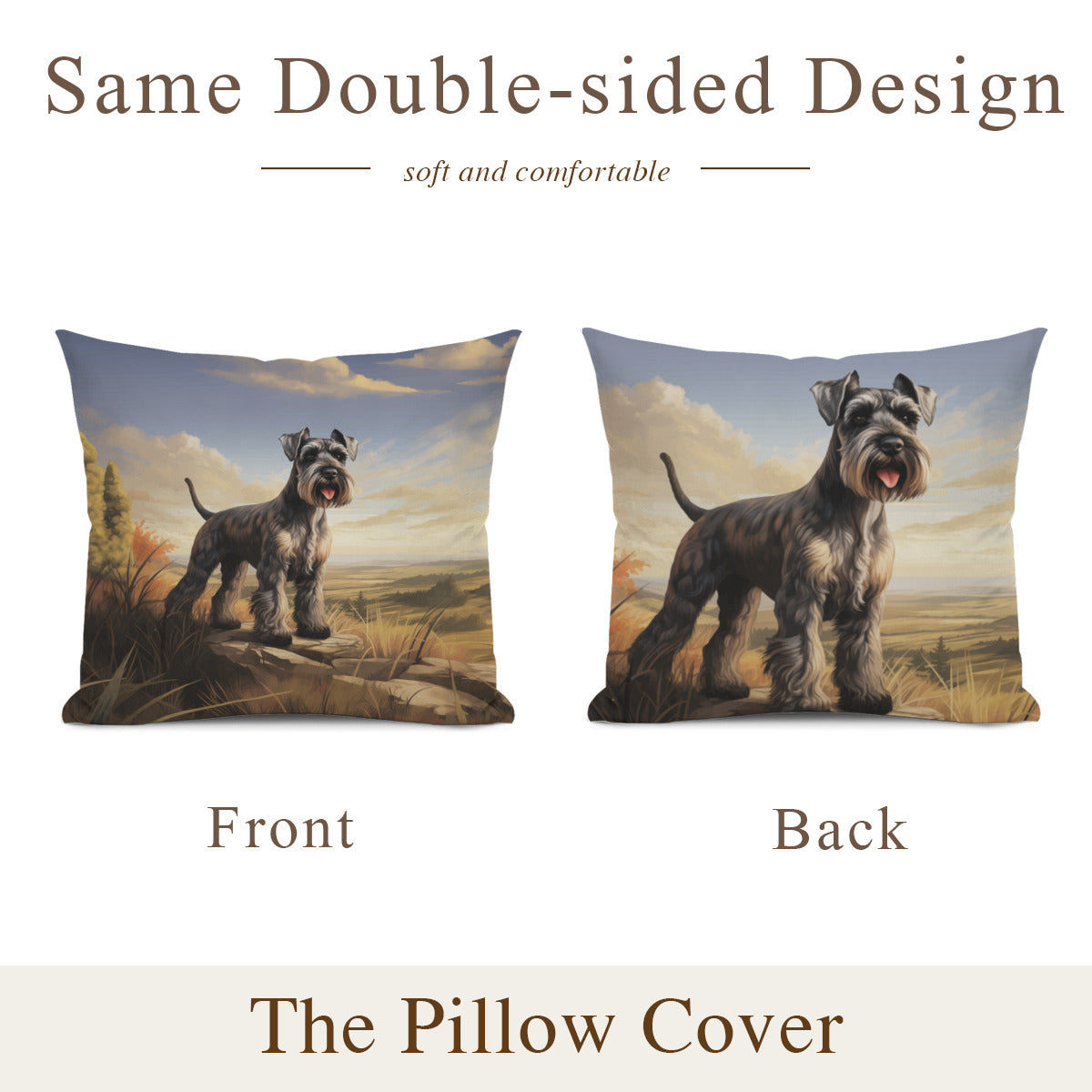 Schnauzer Pillow - "Standard #3"