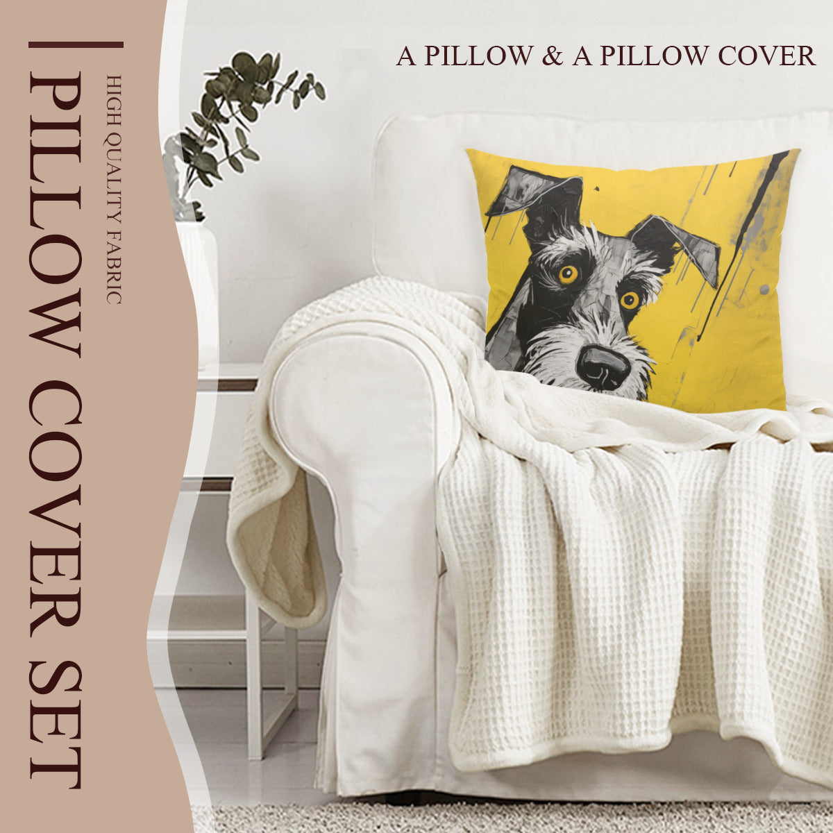 Schnauzer Pillow - "Mini #1"