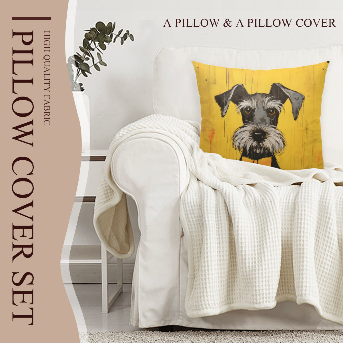 Schnauzer Pillow - "Mini #2"