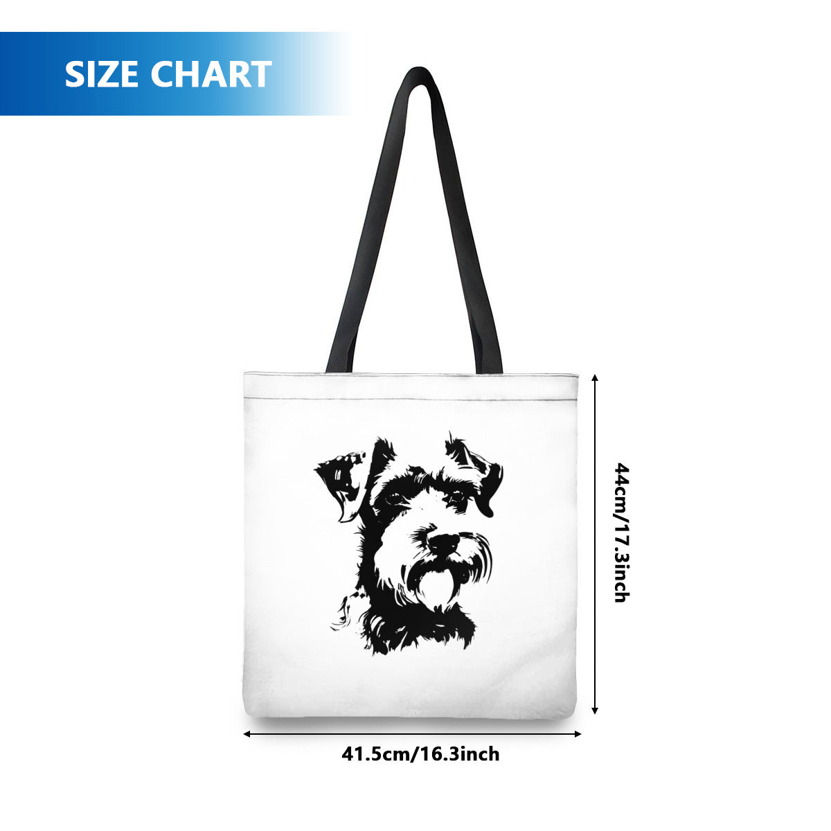 Shopping bag - Schnauzer silhouette (multiple colour options)