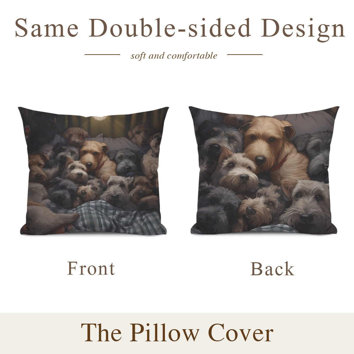 Schnauzer Pillow - "Bedtime #2"