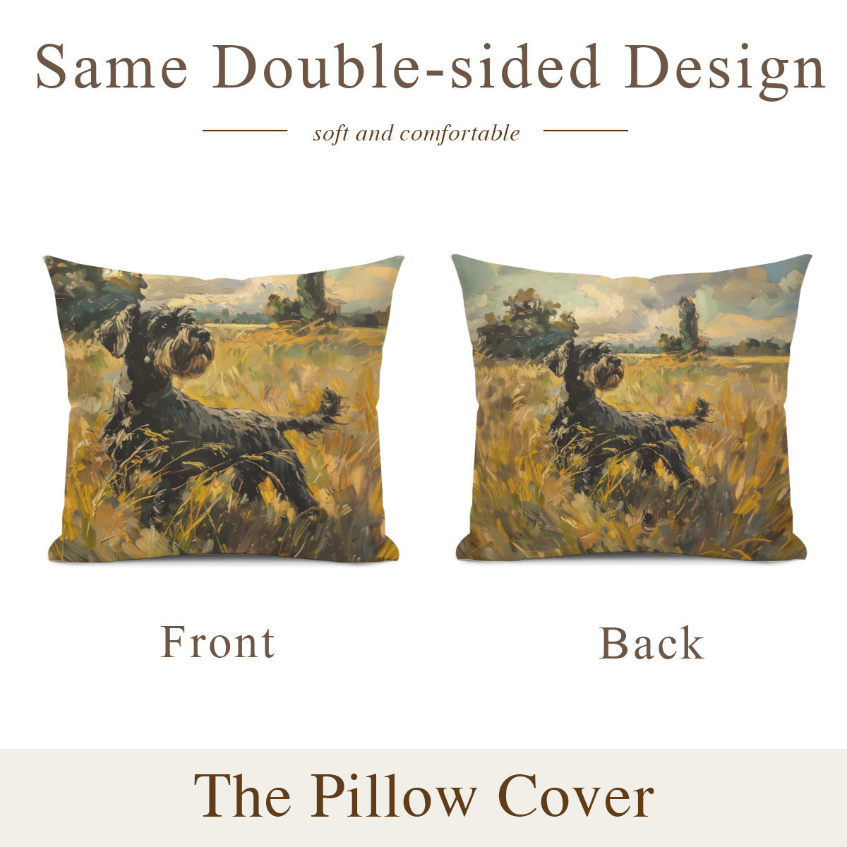 Schnauzer Pillow - "Meadow"