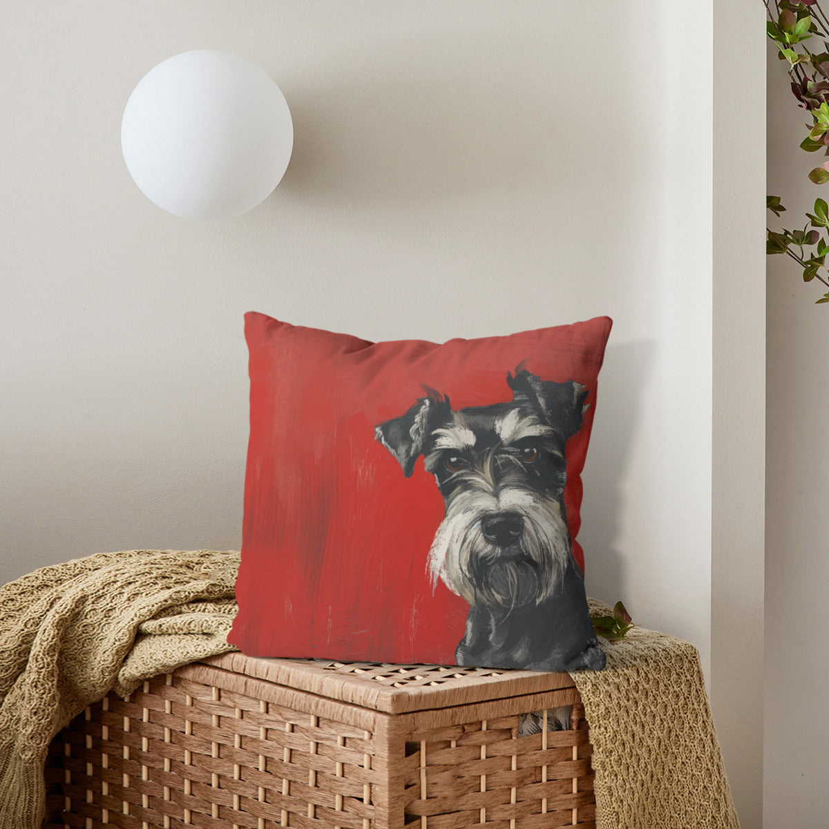 Miniature schnauzer pillow best sale