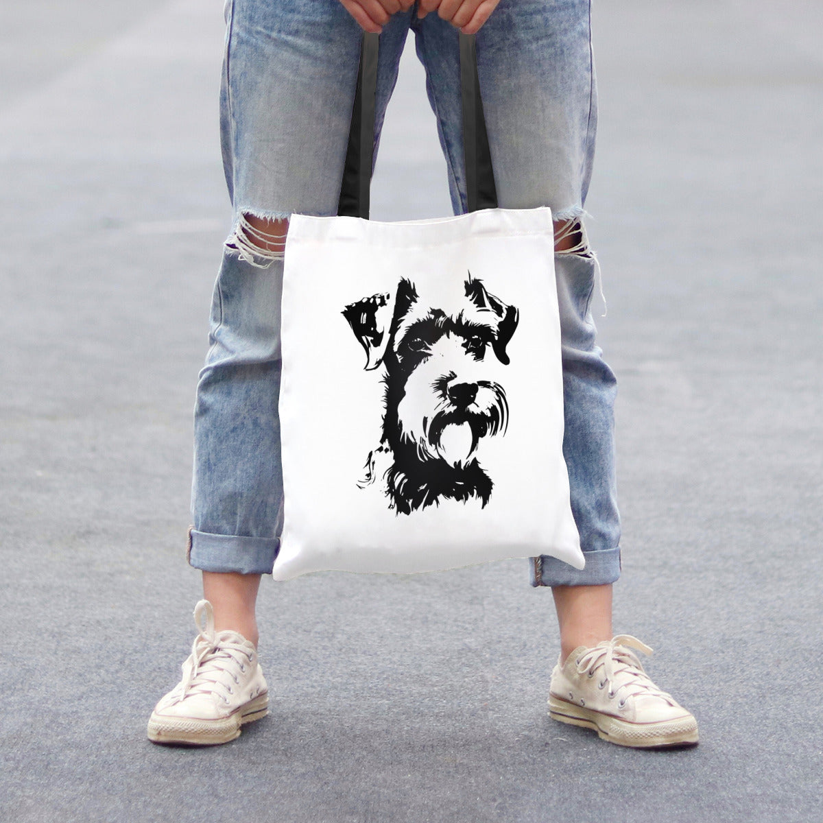 Shopping bag - Schnauzer silhouette (multiple colour options)