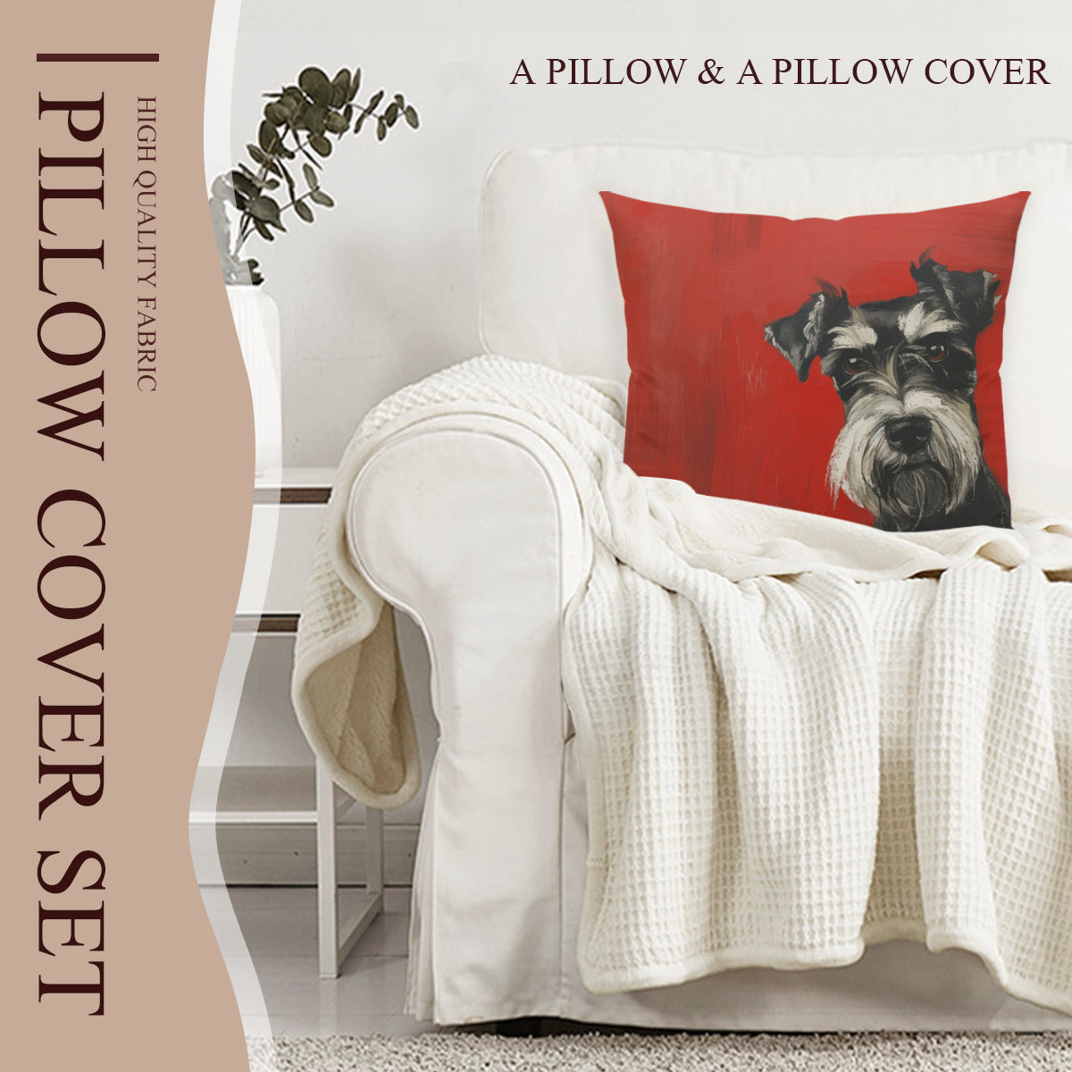 Schnauzer Pillow - "Standard #1"